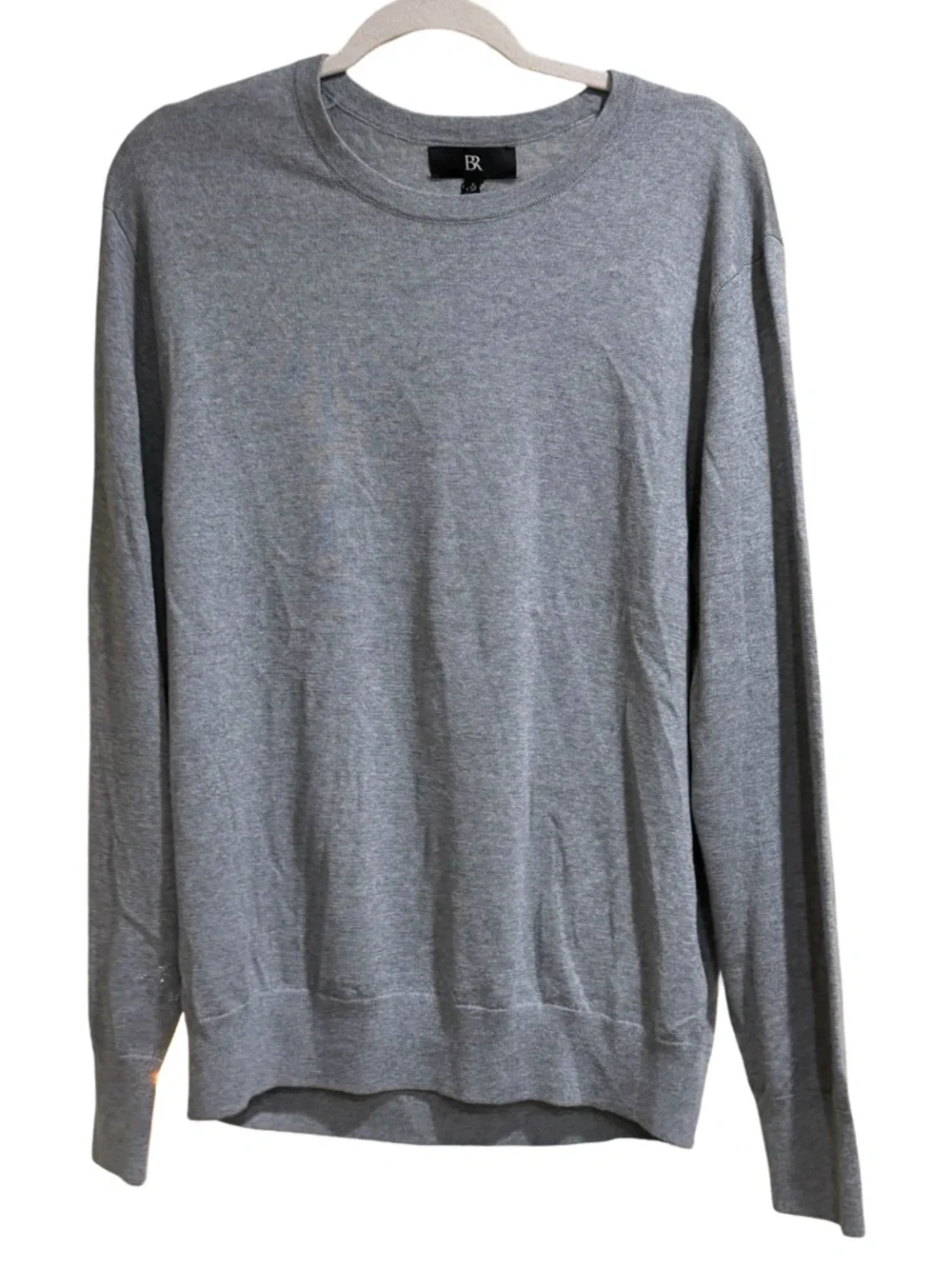 ✨ Banana Republic NWT Men's‎ Merino Wool Crewneck Sweater Heather Gray Size L